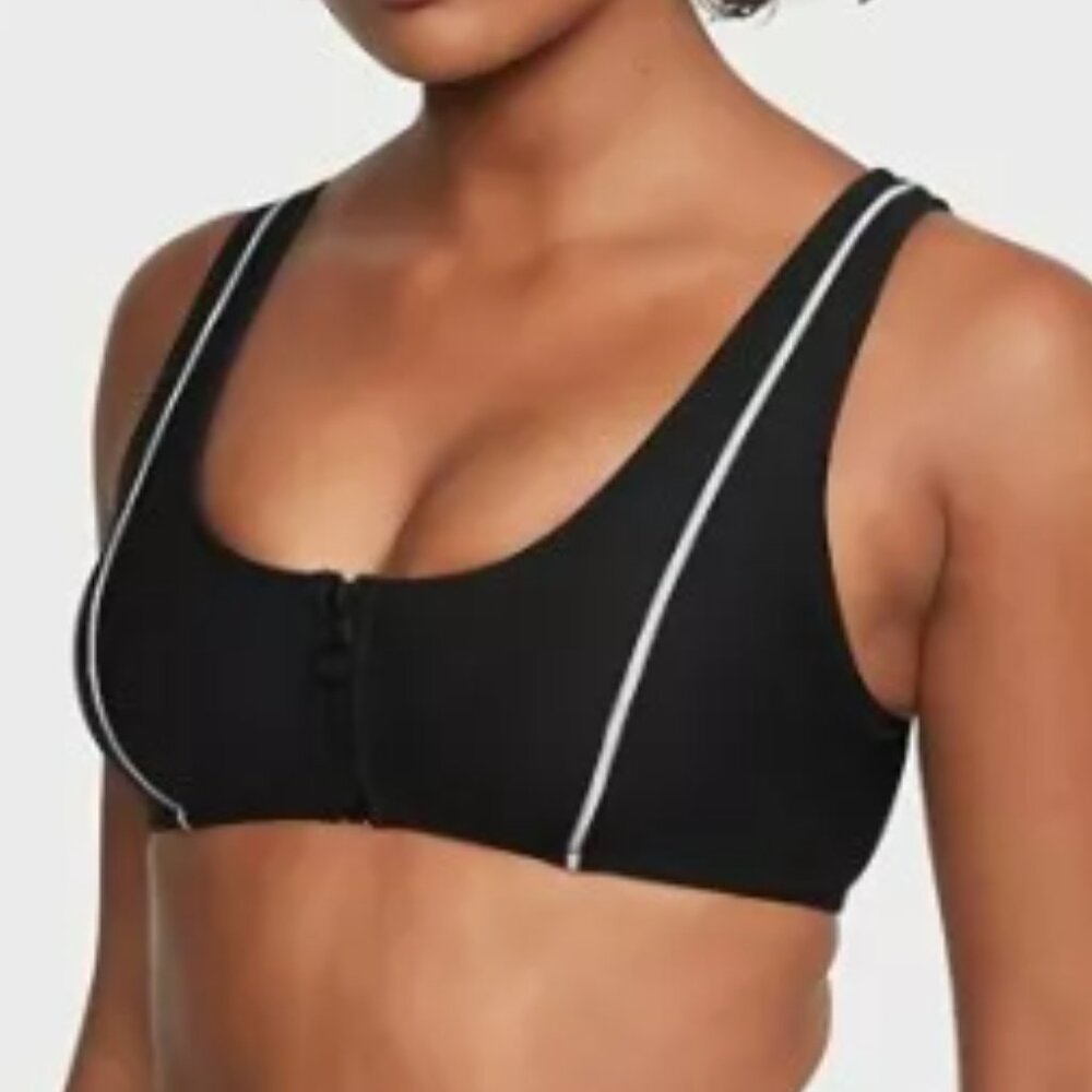 VICTORIA'S SECRET Sport Bathing Suit Top in Black Size Medium